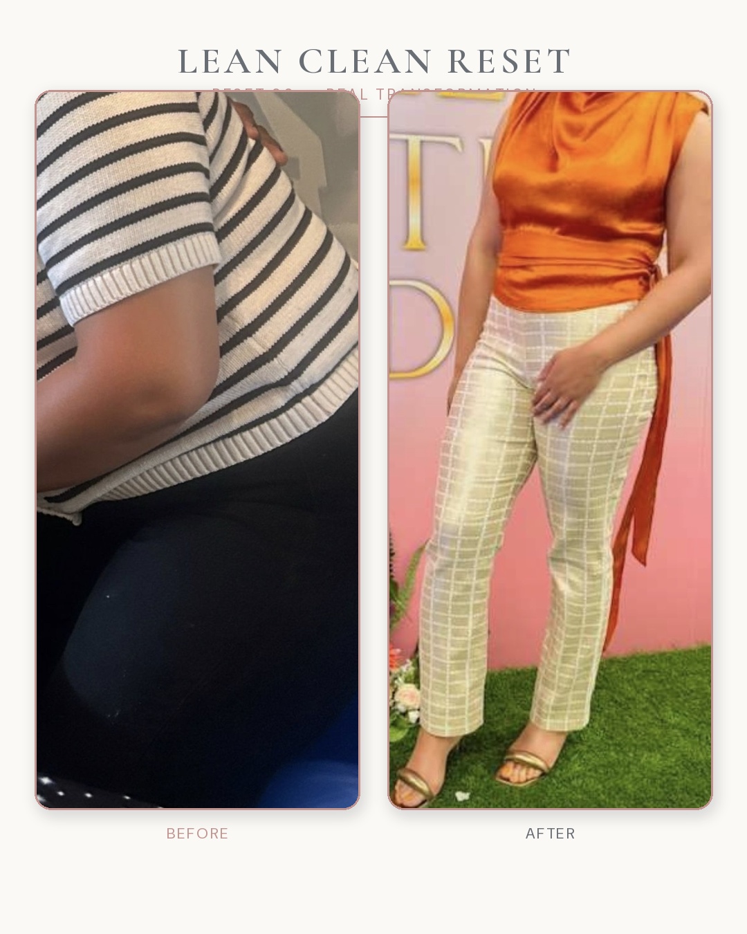 Lean Clean Reset before and after transformation