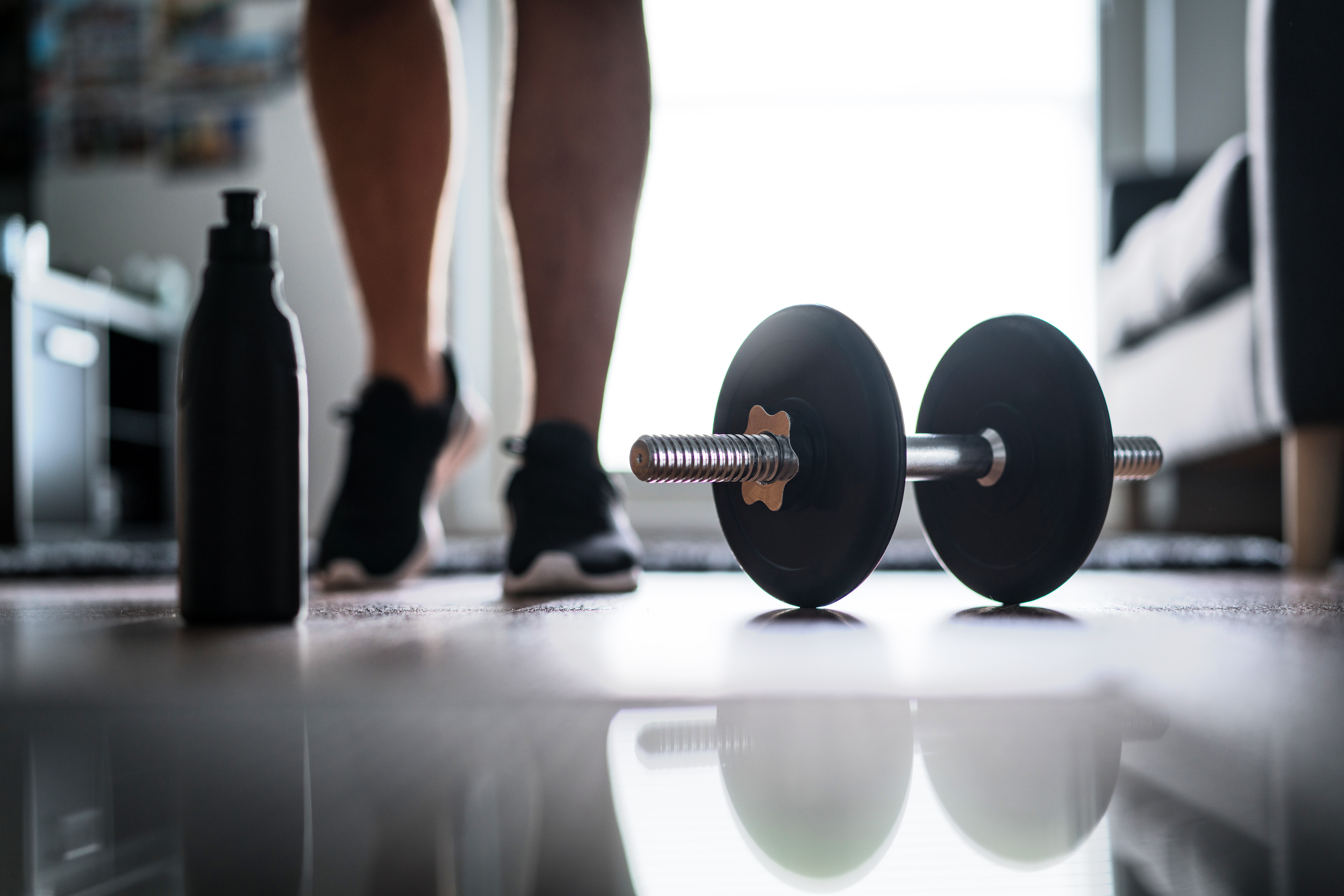 Woman strength training